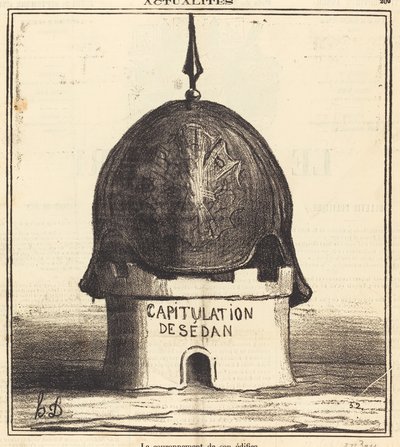 Onun binasının taçlandırılması by Honoré Daumier