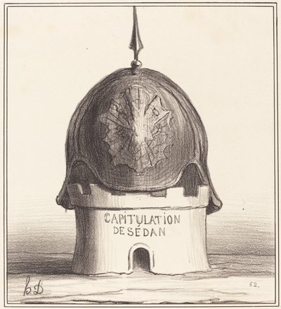 Onun binasının taçlandırılması by Honoré Daumier