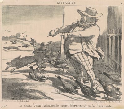 Doktor Véron tüm ördekleri serbest bırakıyor... by Honoré Daumier