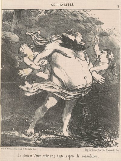 Doktor Véron reddediyor ... teselli by Honoré Daumier