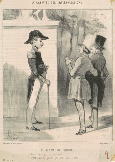 Tuileries Bahçesi by Honoré Daumier