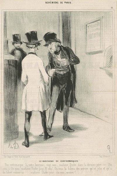 Karşı Marka Tüccarı by Honoré Daumier