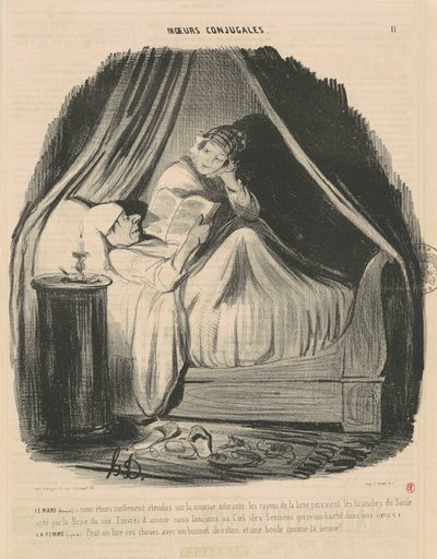 Okuyan koca: Gevşek yatıyorduk... by Honoré Daumier