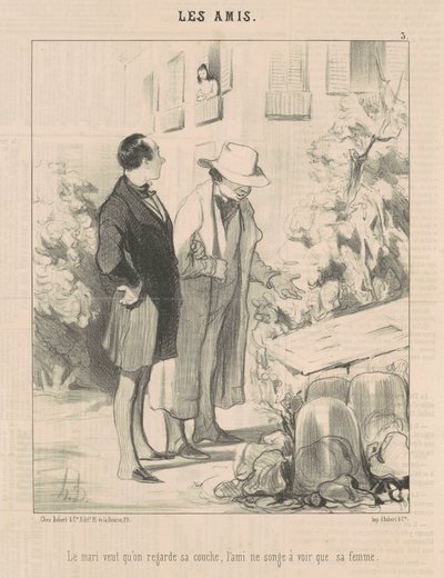 Kocası bezine bakmamızı istiyor... by Honoré Daumier