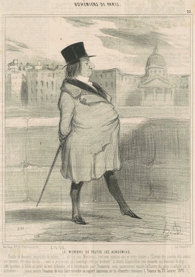 Tüm akademilerin üyesi by Honoré Daumier