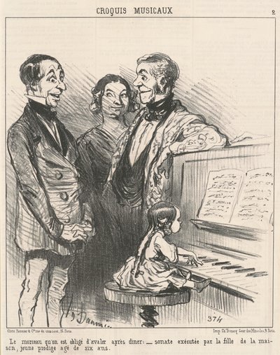 Yutmak zorunda olduğumuz parça... by Honoré Daumier