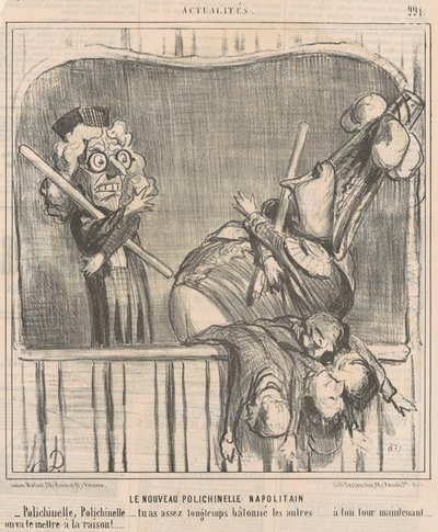 Yeni Napoliten kuklası by Honoré Daumier