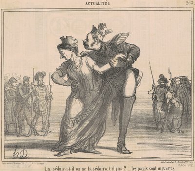 onu baştan çıkaracak mı? bahisler açık by Honoré Daumier