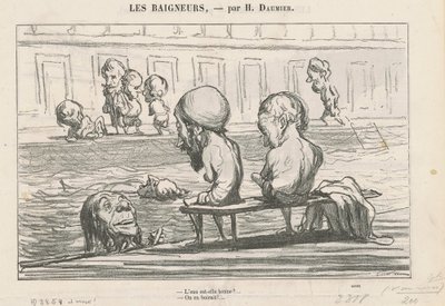Su iyi mi? ... / Dolu su by Honoré Daumier