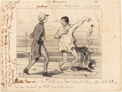 Les Bains yirmi santimde, yeni tarz by Honoré Daumier
