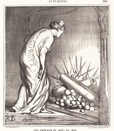 1868 Noel Hediyeleri by Honoré Daumier