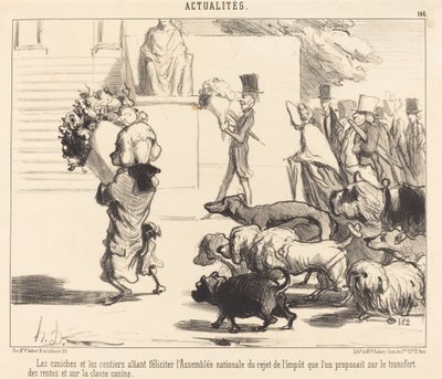 Kanişler ve emekliler Meclisi tebrik edecek... by Honoré Daumier