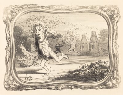 Meraklı Cezalandırılmış by Honoré Daumier