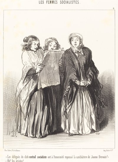 Merkezi sosyalist kulübün delegeleri reddetti... by Honoré Daumier