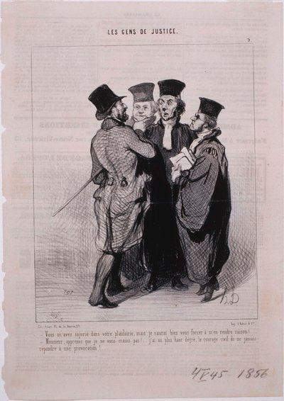 Adalet Halkı- Dilekçelerinizde bana hakaret ettin by Honoré Daumier