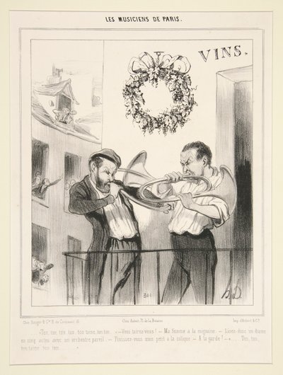 Paris Müzisyenleri: Ton, ton, ton by Honoré Daumier