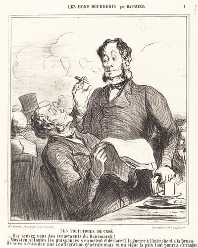 Kahve Politikaları by Honoré Daumier