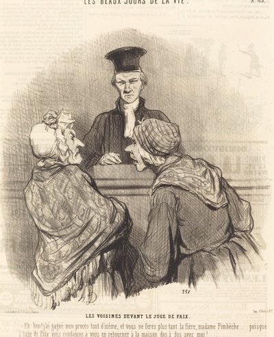 Sulh Hakimi huzurunda Komşular by Honoré Daumier