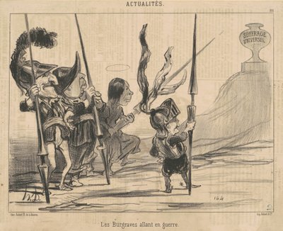 Savaşa giden burjuvalar by Honoré Daumier
