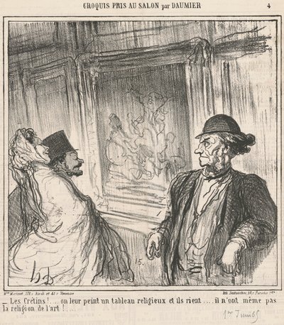 Moronlar! ... Onlara bir resim çiziyoruz ... by Honoré Daumier