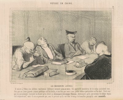 Okuryazar mandalinalar by Honoré Daumier
