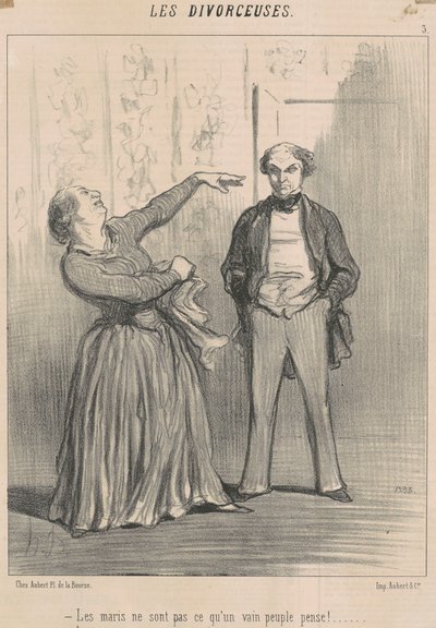 Kocalar boş insanların düşündüğü gibi değildir! by Honoré Daumier
