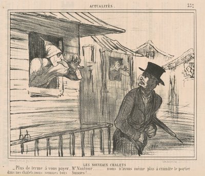 yeni dağ evleri by Honoré Daumier