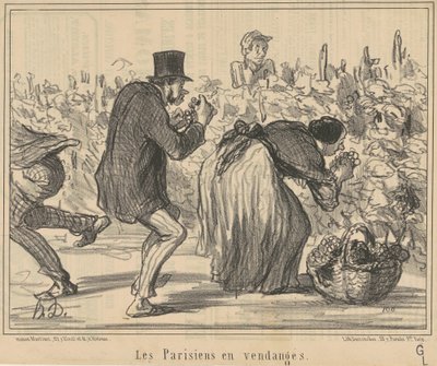 Parisliler üzüm hasadında by Honoré Daumier