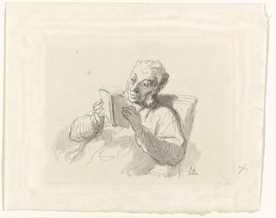 okuyan adam by Honoré Daumier