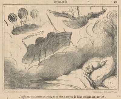 Leviathan mühendisi bir rüyada... by Honoré Daumier