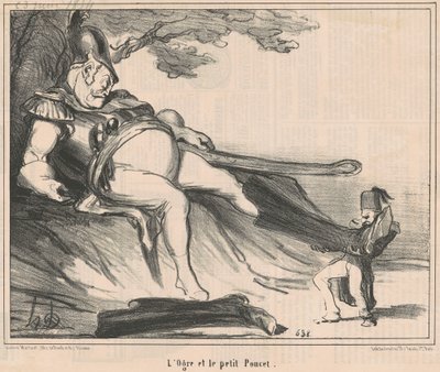 Ogre ve küçük başparmak by Honoré Daumier