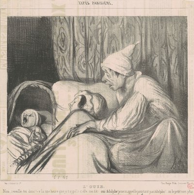 işitme by Honoré Daumier