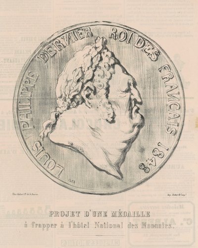 Louis-Philippe, Fransızların son kralı by Honoré Daumier