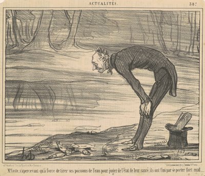 M. Coste, ateş ederek bunu fark etti. by Honoré Daumier