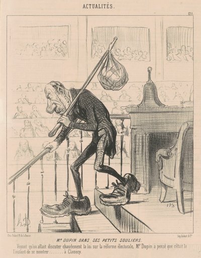 Bay Dupin küçük ayakkabılarında by Honoré Daumier