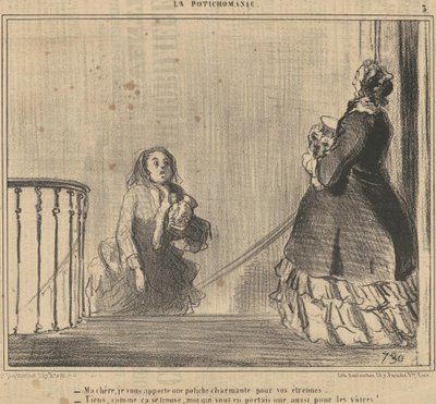 Canım, sana bir potiche getirdim... by Honoré Daumier