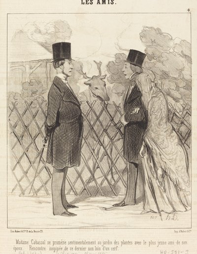 Madam Cabassol yürüyor... by Honoré Daumier