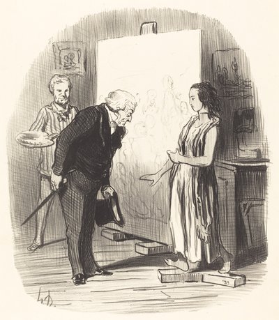 Hanımefendi, onur bende! by Honoré Daumier