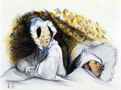 Barrias tarafından Victor Hugo anıtının açılışı, Paris, 17 Ocak by Honoré Daumier