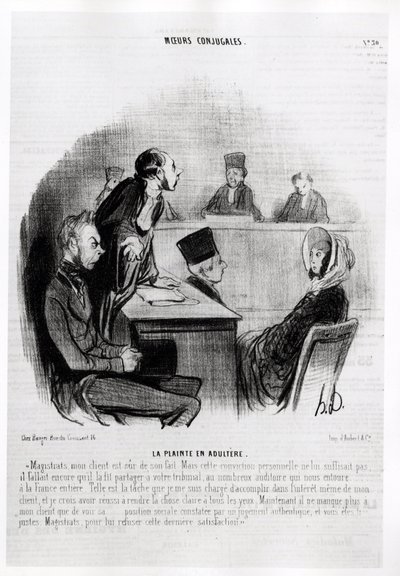 Evlilik: Zina şikayeti. Illustration d