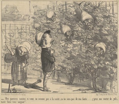 Zavallı nedenlerim, atlamaya geri dönmezsen... by Honoré Daumier