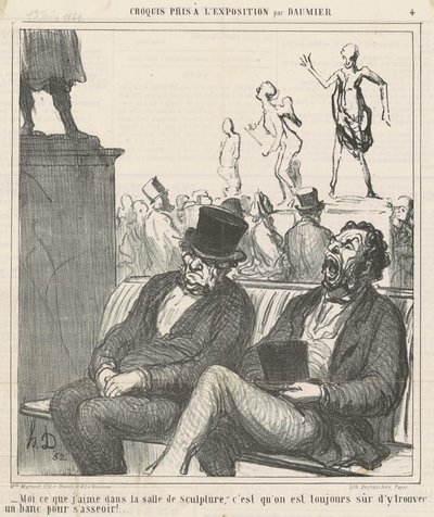 Heykel odasında sevdiğim şey... by Honoré Daumier