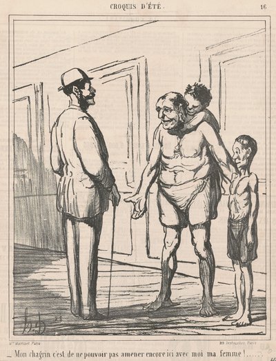 Benim hüznüm yapamamak... by Honoré Daumier
