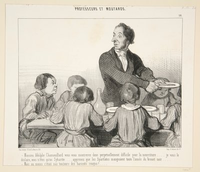 Mösyö Adolphe Chamouillard, bu yüzden kendinizi göstereceksiniz. 10. Öğretmenler ve Istakoz by Honoré Daumier