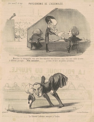 Bay Stenograf... by Honoré Daumier