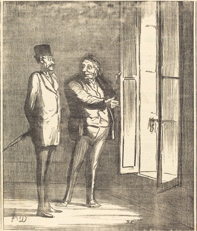 Efendim burada iyi olacak... by Honoré Daumier