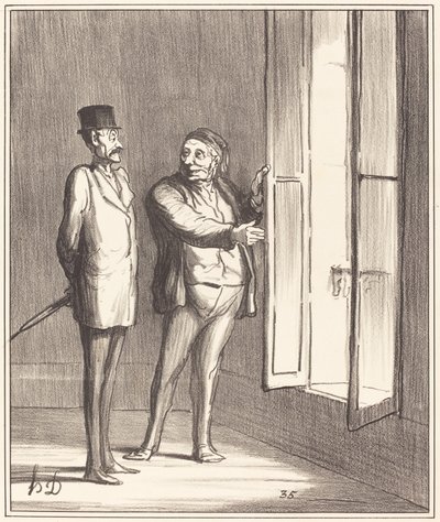 Efendim burada iyi olacak... by Honoré Daumier