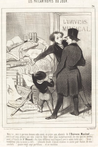 Efendim... işte verdiğimiz şey... bonus olarak... by Honoré Daumier