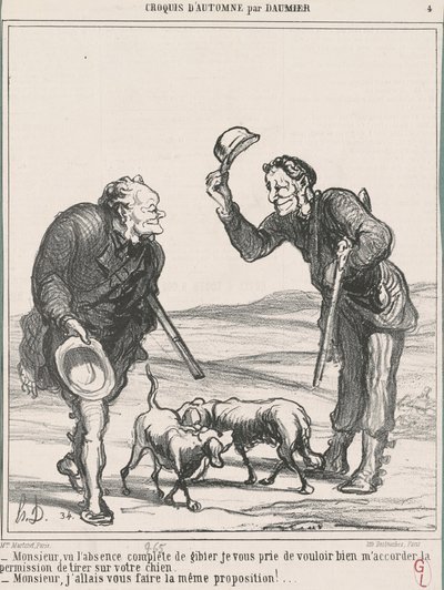 Efendim, tam yokluk göz önüne alındığında... by Honoré Daumier