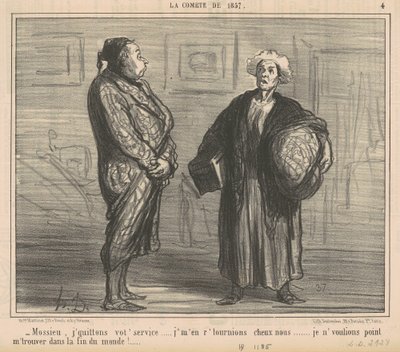 Mossieu, hizmetinden ayrılıyorum... by Honoré Daumier